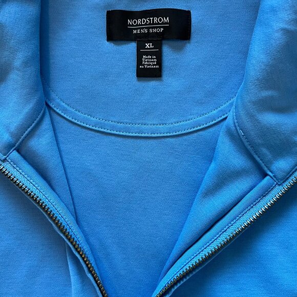 Men's Nordstrom Sky Blue 1/4 Zip Pullover Jacket Size XL Used/Great Condition - Picture 3 of 6
